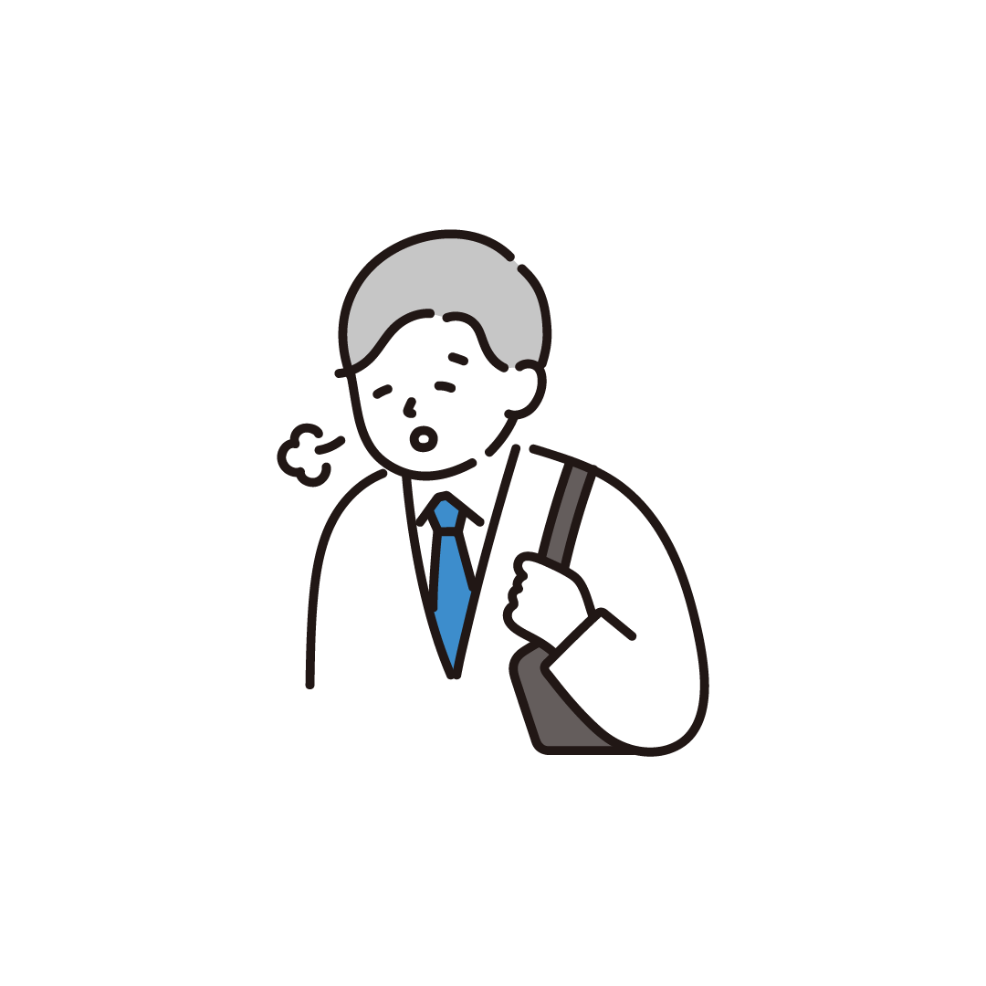 仕事で疲れた男性会社員