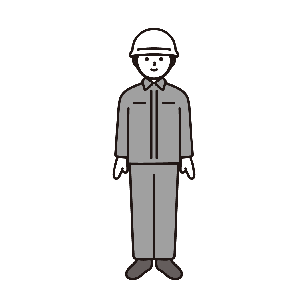 作業着を着た男性
