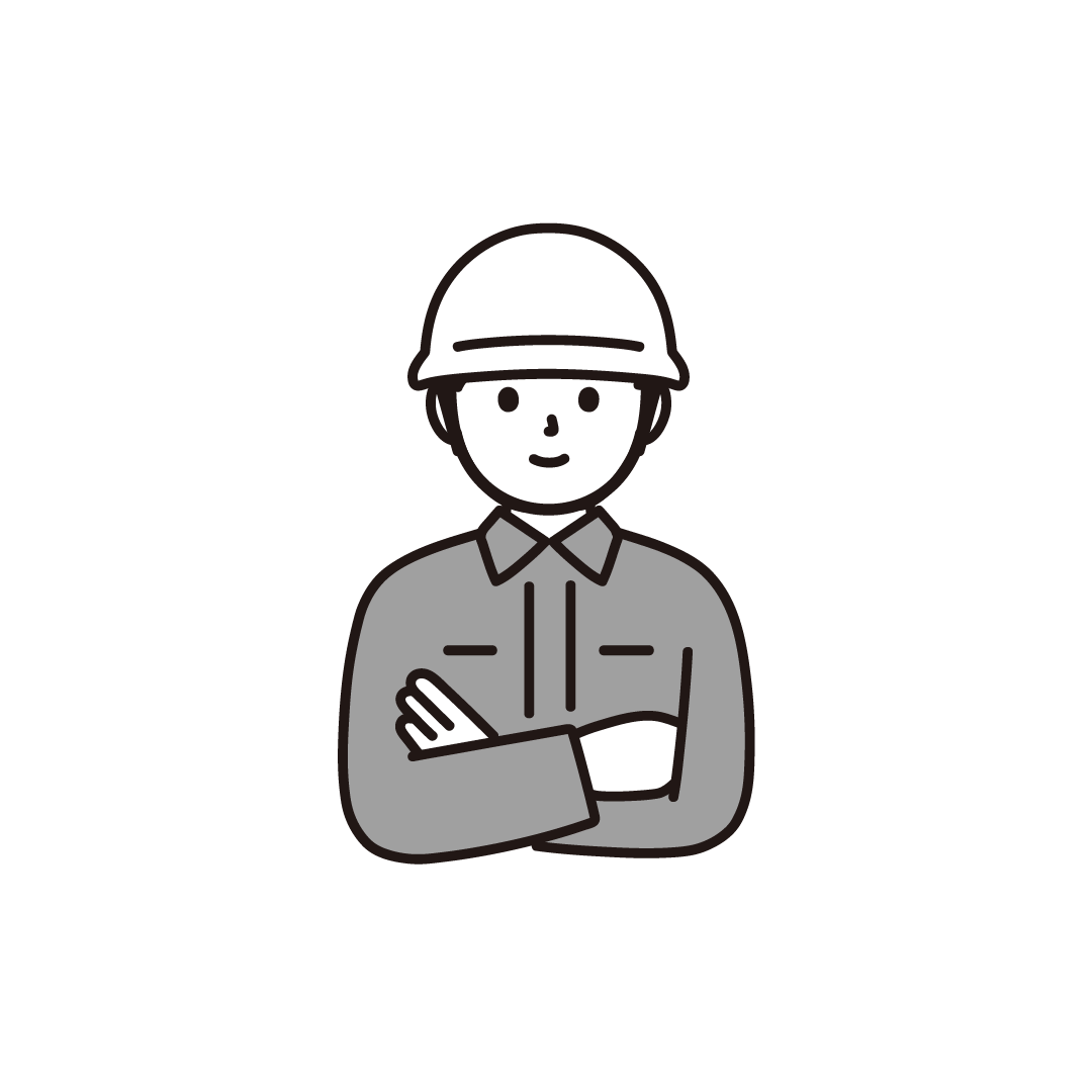 作業着の男性（上半身）